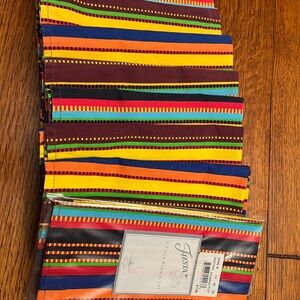 Fiesta Multicolor Striped Napkin Set, 8 total (1 new in pkg)